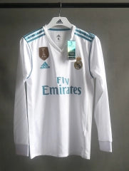 Player Edition Retro 2017-18 Real Madrid Home Long Sleeve Football jersey-- RONALDO